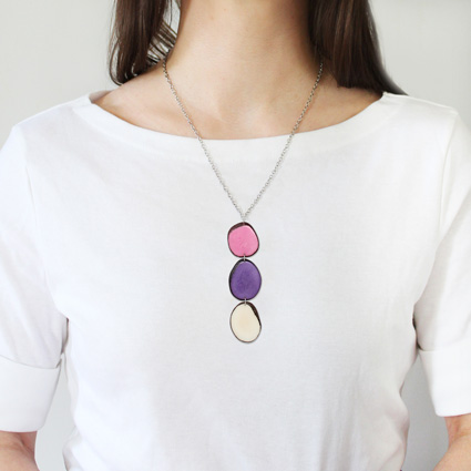 Orange Tagua Necklace