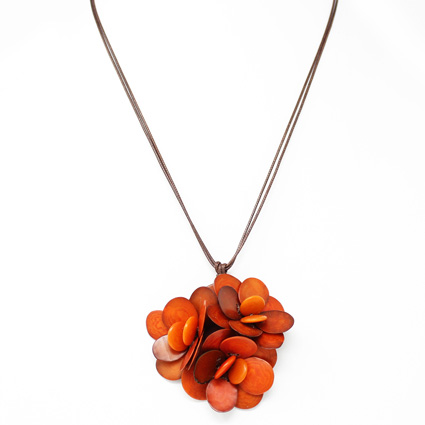 Orange Tagua Necklace