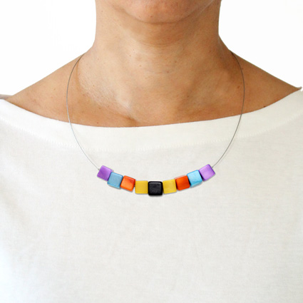 Orange Tagua Necklace